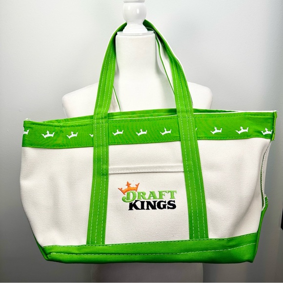 DraftKings Other - DraftKings DK Green and White Canvas Tote Bag